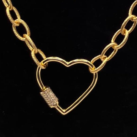 Melania Clara / By Alexa Rae Pixie Double Chain Heart Necklace - Picture 2 of 3